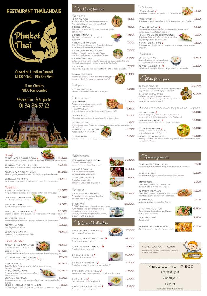 Phuket Thaï - Menu Image 1